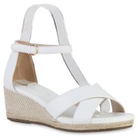 Damen Keilsandaletten in Weiss