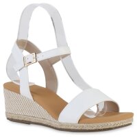 Damen Keilsandaletten in Weiss