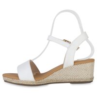 Damen Keilsandaletten in Weiss