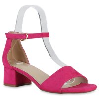 Damen Klassische Sandaletten in Fuchsia Velours