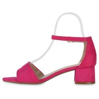 Damen Klassische Sandaletten in Fuchsia Velours