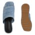 Damen Plateau Sandaletten in Blau Denim