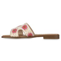 Damen Pantoletten in Khaki Mehrfarbig