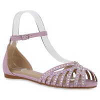 Damen Riemchensandalen in Helllila