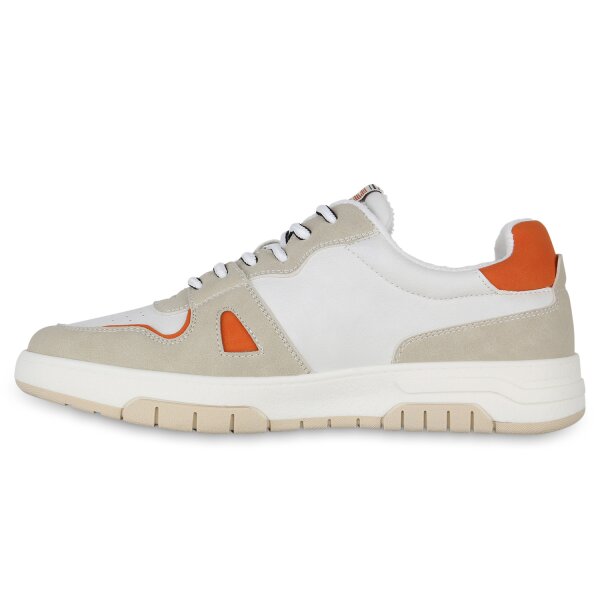 Herren Sneaker Low in Weiss Beige Orange