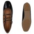 Damen Riemchenballerinas in Schwarz Lack
