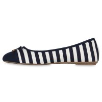Damen Klassische Ballerinas in Dunkelblau Weiss