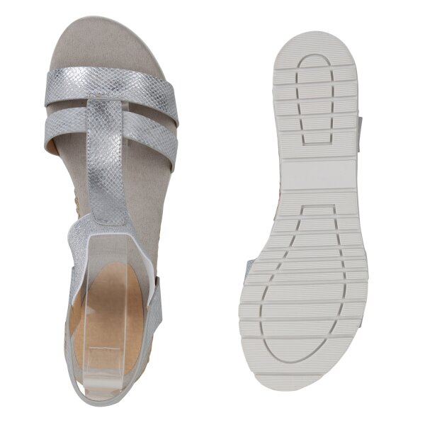Damen Riemchensandaletten in Silber