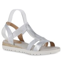 Damen Riemchensandaletten in Silber