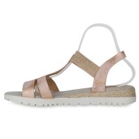 Damen Riemchensandaletten in Beige Rose Gold