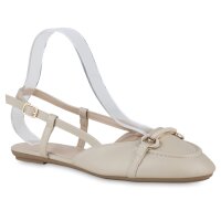 Damen Sling Ballerinas in Beige