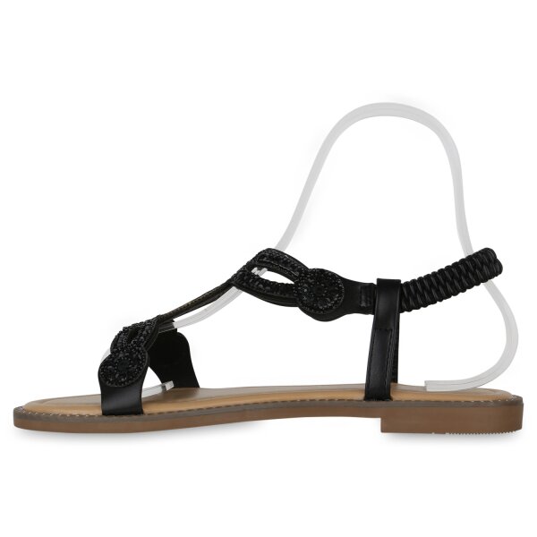 Damen Riemchensandalen in Schwarz
