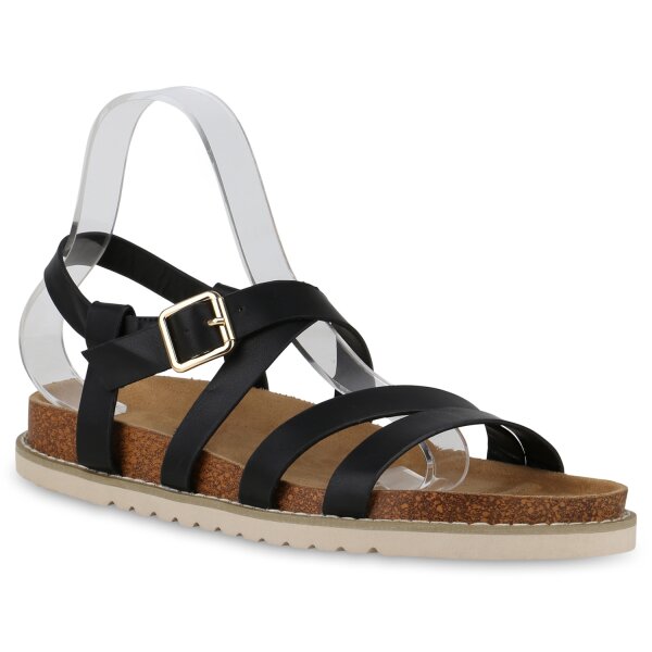 Damen Riemchensandalen in Schwarz