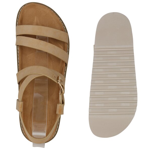 Damen Riemchensandalen in Beige