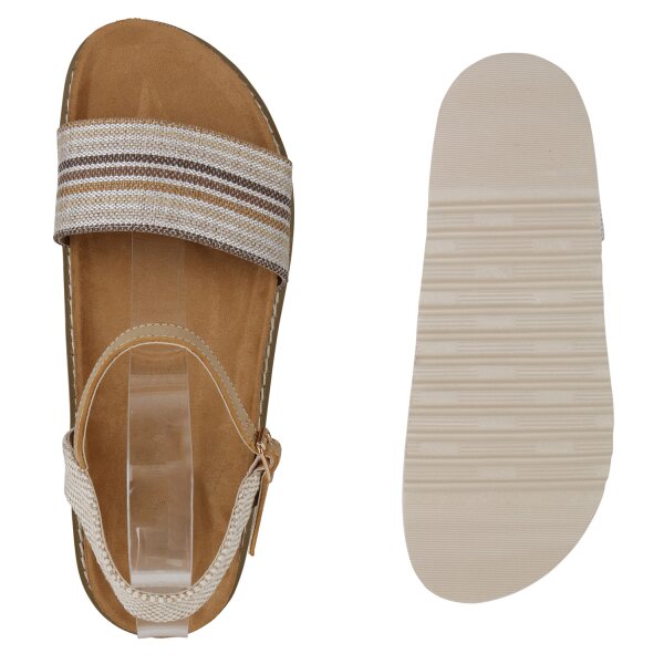 Damen Riemchensandalen in Beige