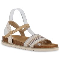 Damen Riemchensandalen in Beige