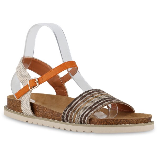 Damen Riemchensandalen in Orange
