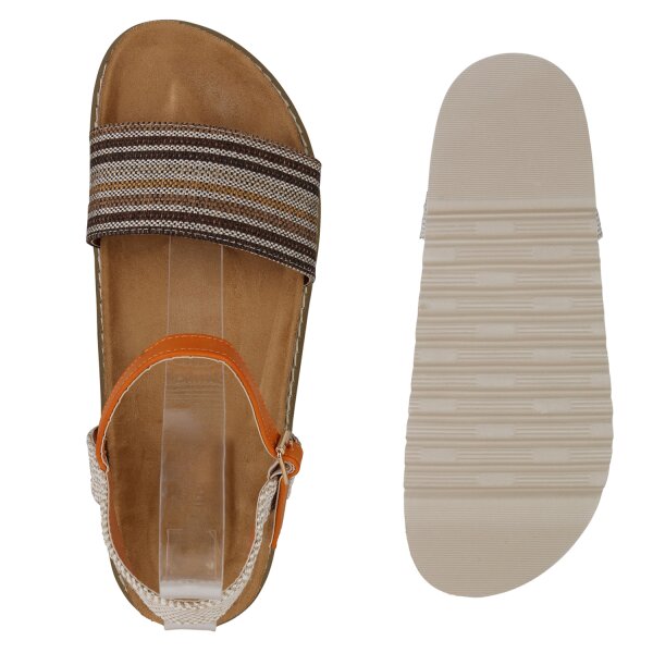 Damen Riemchensandalen in Orange