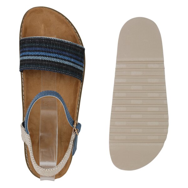 Damen Riemchensandalen in Blau