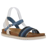 Damen Riemchensandalen in Blau