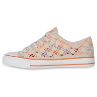 Damen Sneaker Low in Beige Orange