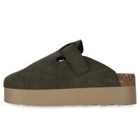 Damen Pantoffeln in Olivgrün