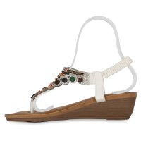 Damen Keilsandaletten in Weiss