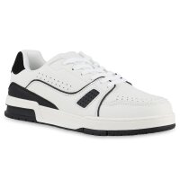 Herren Sneaker Low in Weiss Schwarz