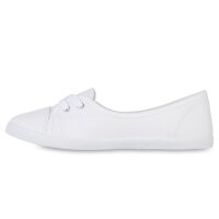 Damen Sportliche Ballerinas in Weiss