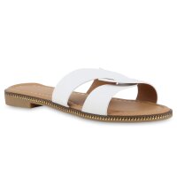 Damen Pantoletten in Weiss