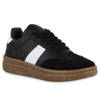 Damen Sneaker Low in Schwarz Weiss