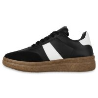 Damen Sneaker Low in Schwarz Weiss