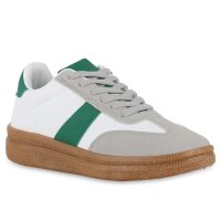 Damen Sneaker Low in Weiss Grün