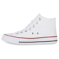 Damen Sneaker High in Weiss Rot