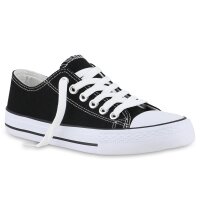 Damen Sneaker Low in Schwarz Weiss