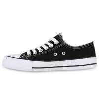 Damen Sneaker Low in Schwarz Weiss