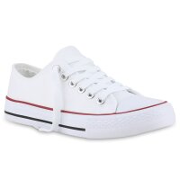 Damen Sneaker Low in Weiss Rot