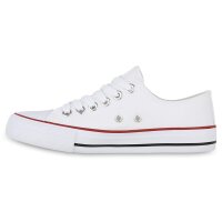 Damen Sneaker Low in Weiss Rot