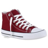 Herren Sneaker High in Burgund