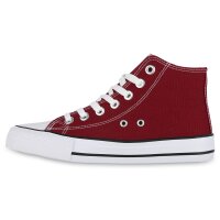 Herren Sneaker High in Burgund