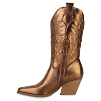 Damen Cowboystiefel in Bronze