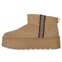 Damen Winter Boots in Khaki