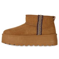 Damen Winter Boots in Hellbraun