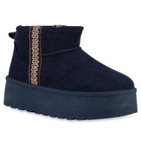 Damen Winter Boots in Dunkelblau