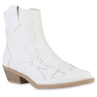 Damen Cowboy Boots in Weiss