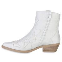 Damen Cowboy Boots in Silber
