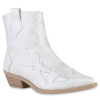 Damen Cowboy Boots in Silber