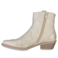Damen Cowboy Boots in Gold