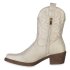 Damen Cowboy Boots in Gold Weiss PU