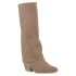 Damen Cowboystiefel in Taupe Velours